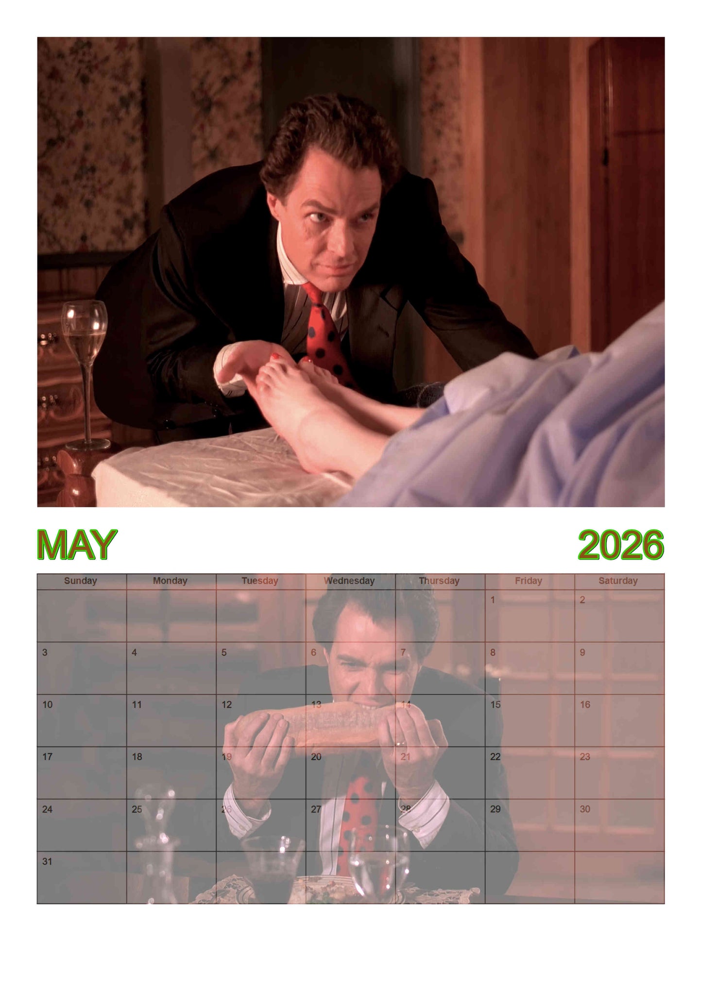 Hunks of Twin Peaks | Wall calendar | 2026 version