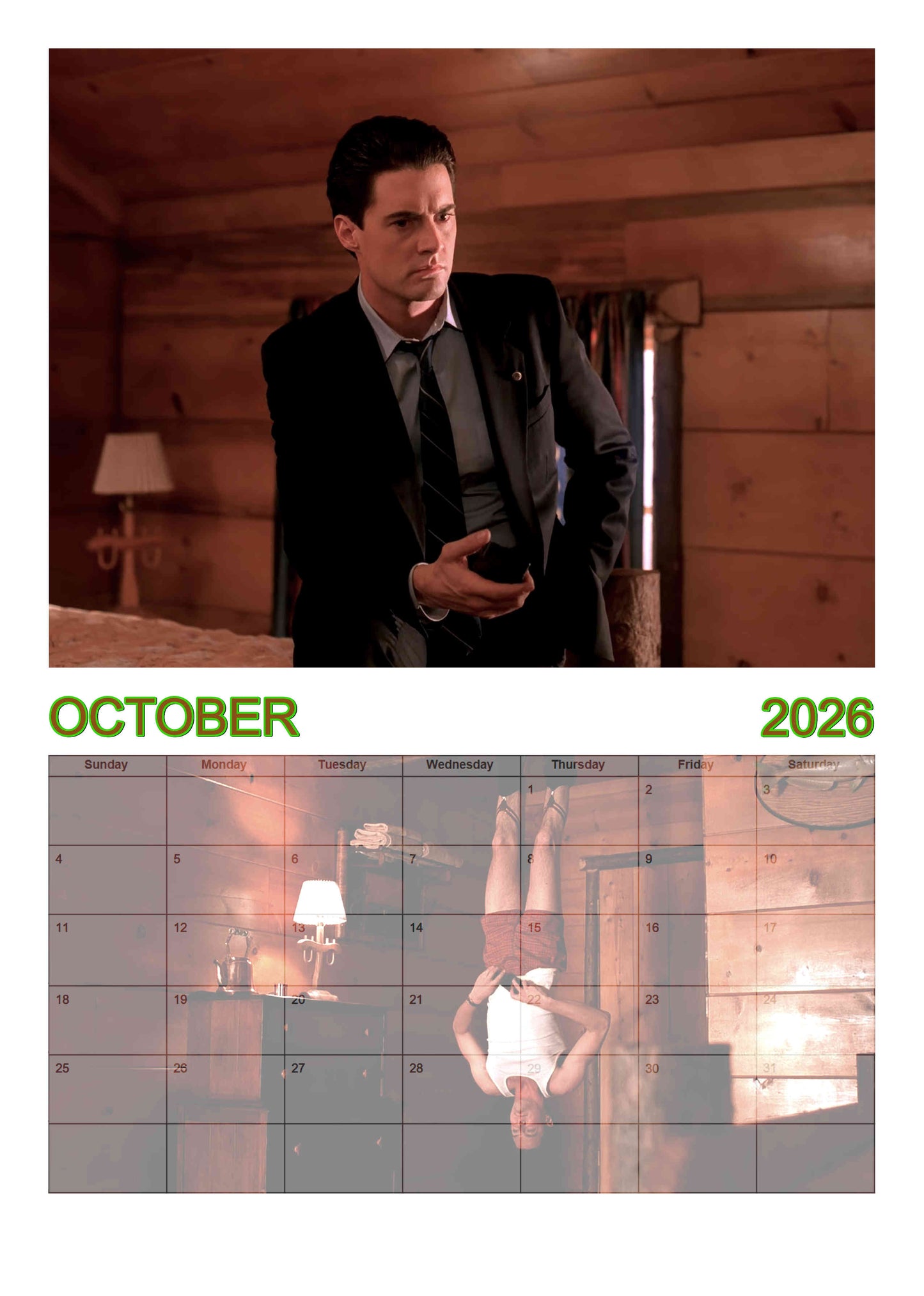 Hunks of Twin Peaks | Wall calendar | 2026 version