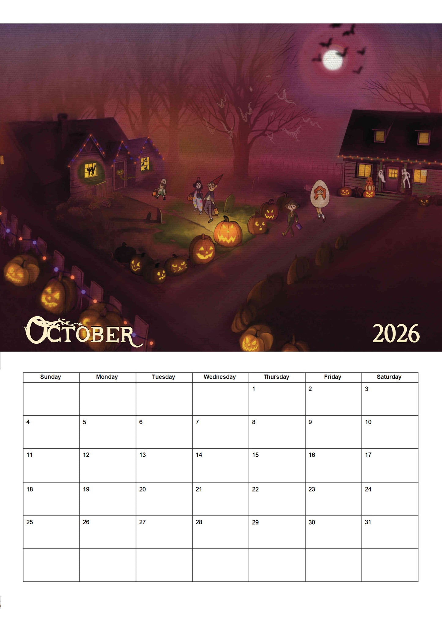 Over The Garden Wall | 2026 Wall Calendar