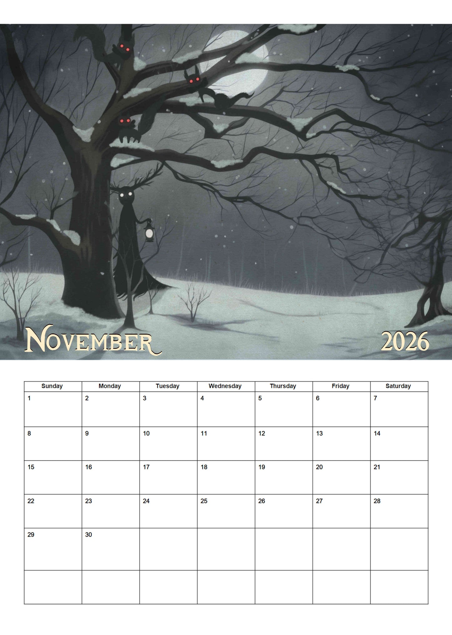 Over The Garden Wall | 2026 Wall Calendar