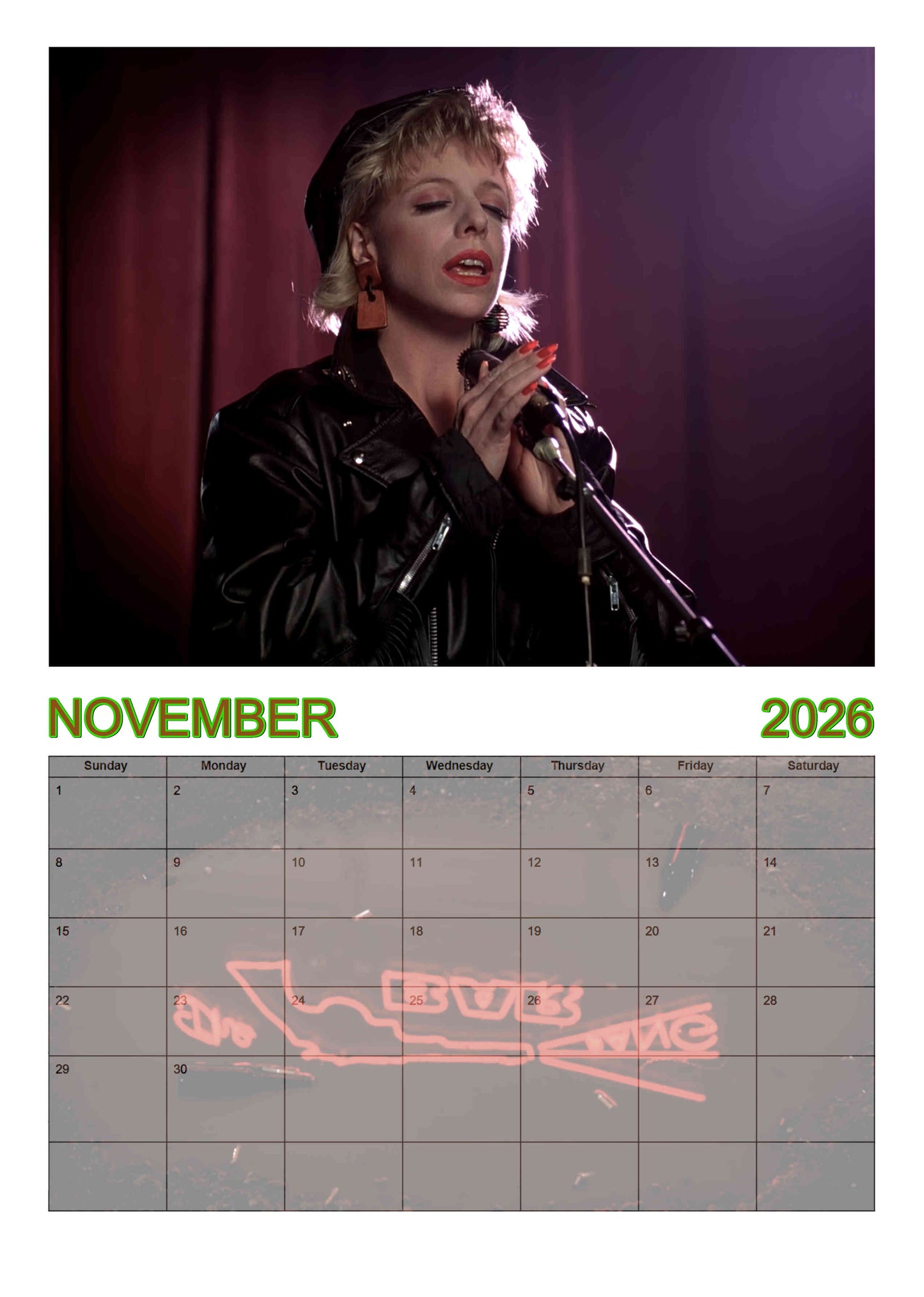 She-Hunks of Twin Peaks, 2026 Wall calendar