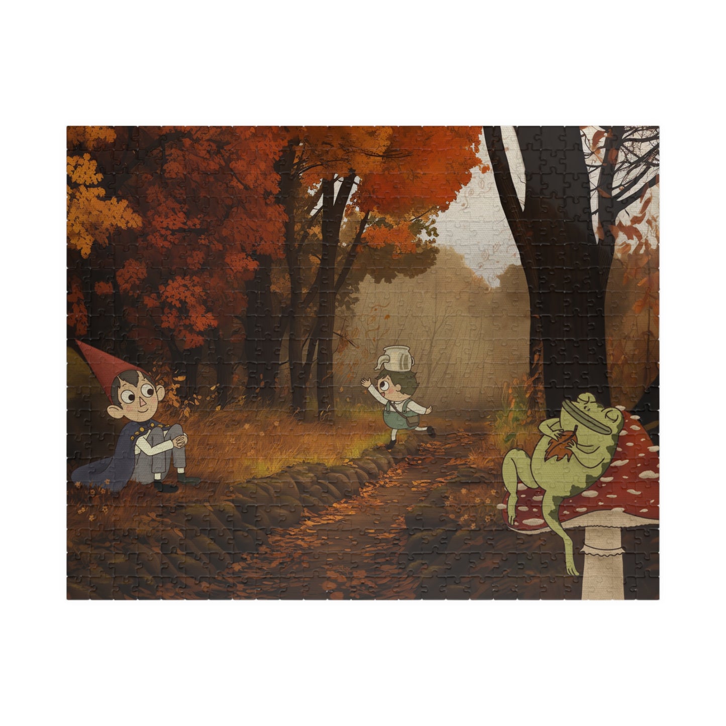 Over The Garden Wall - 110, 252, 500 and 1000 piece Autumnal jigsaw puzzle