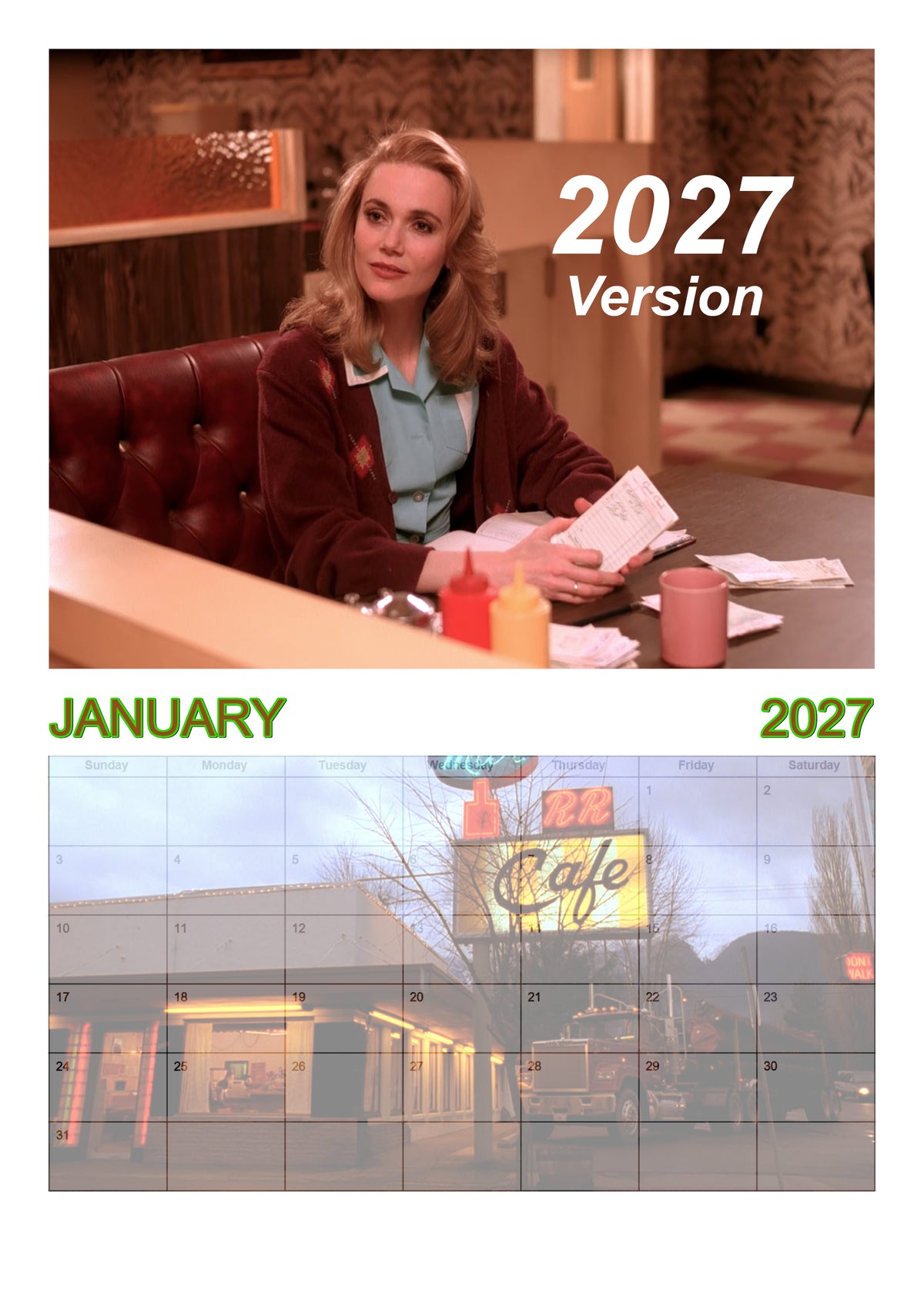 She-Hunks of Twin Peaks, 2027 Wall calendar