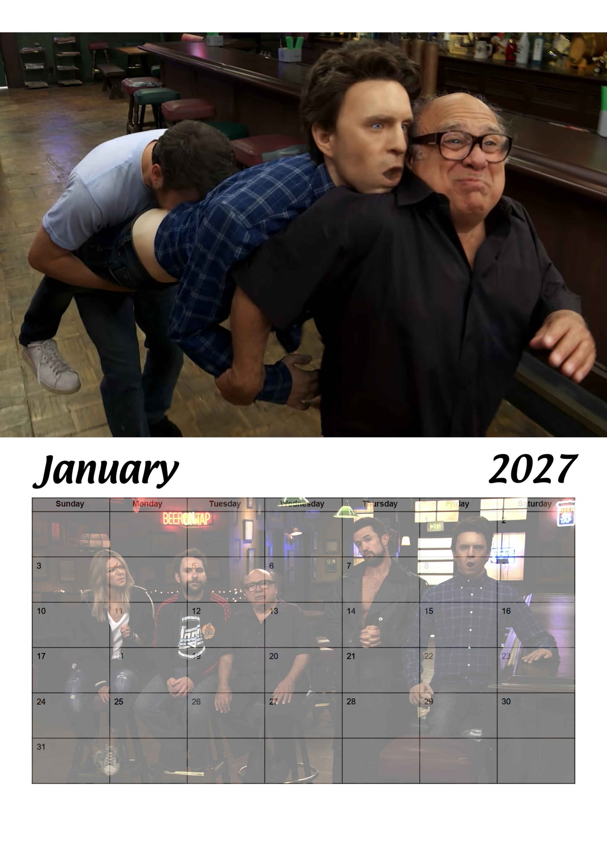 Its Always Sunny, No Context, 2027 Wall calendar