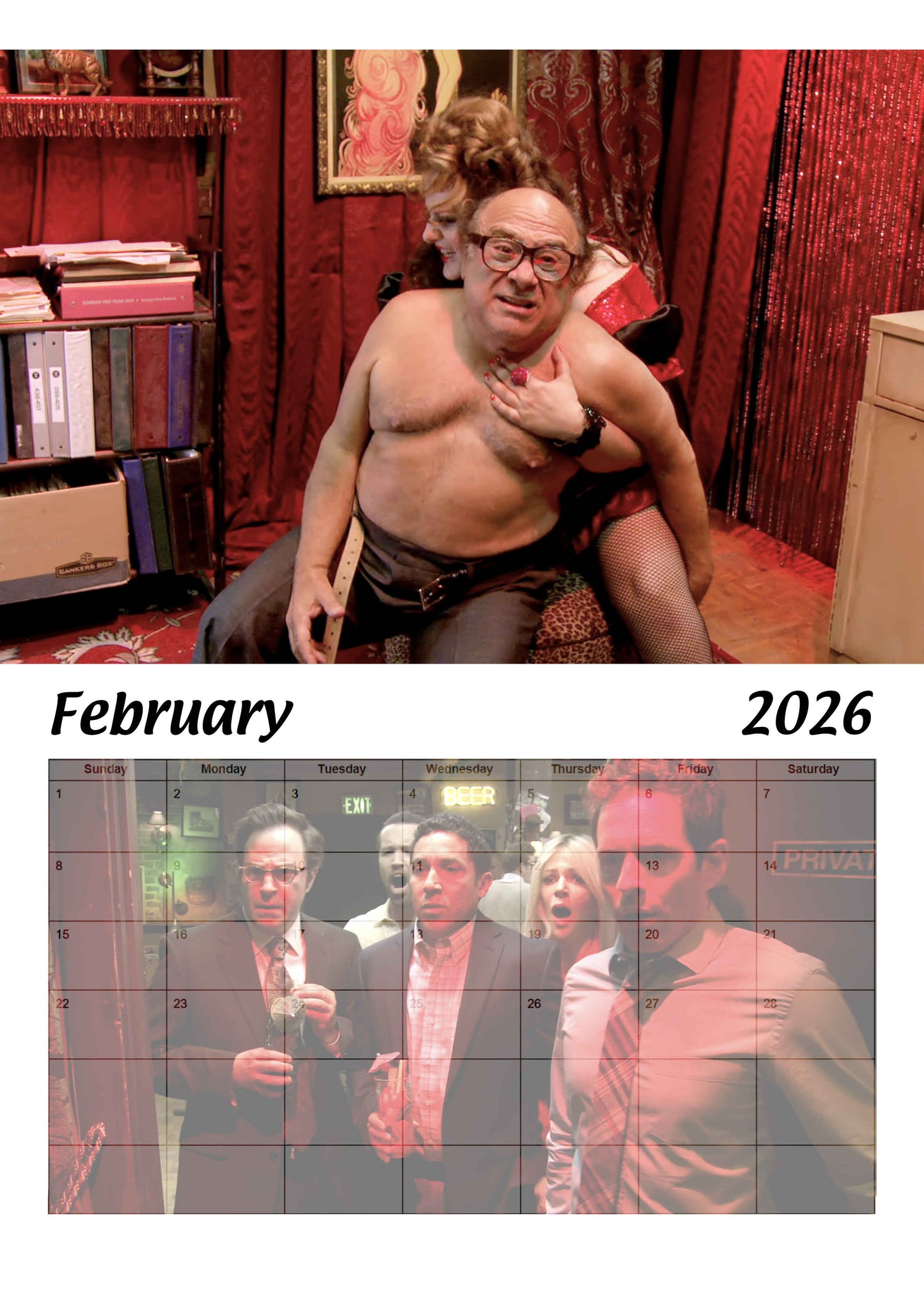 Its Always Sunny, Frank Reynolds, 2026 Wall calendar