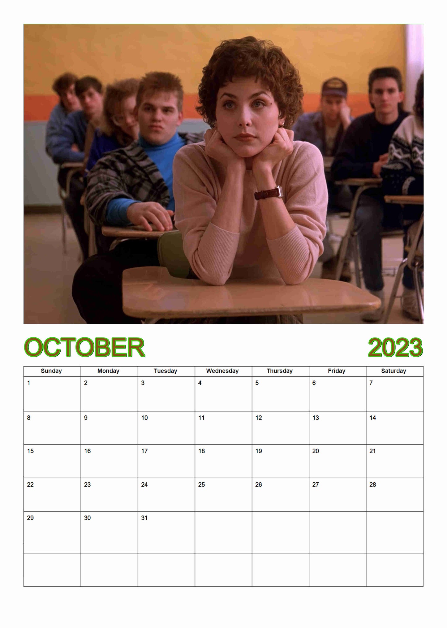 Preview of the month of October featuring Audrey Horne