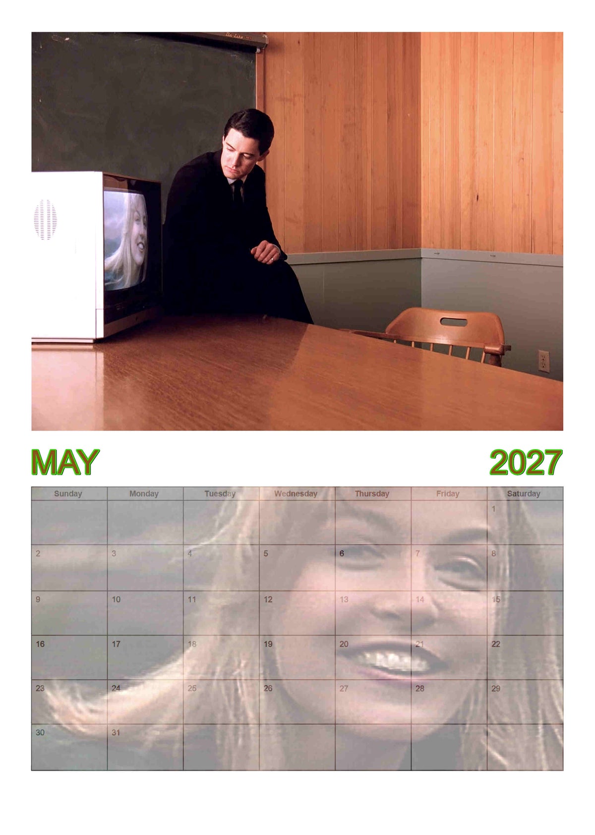Twin peaks | Dale Cooper |  2027 Wall calendar