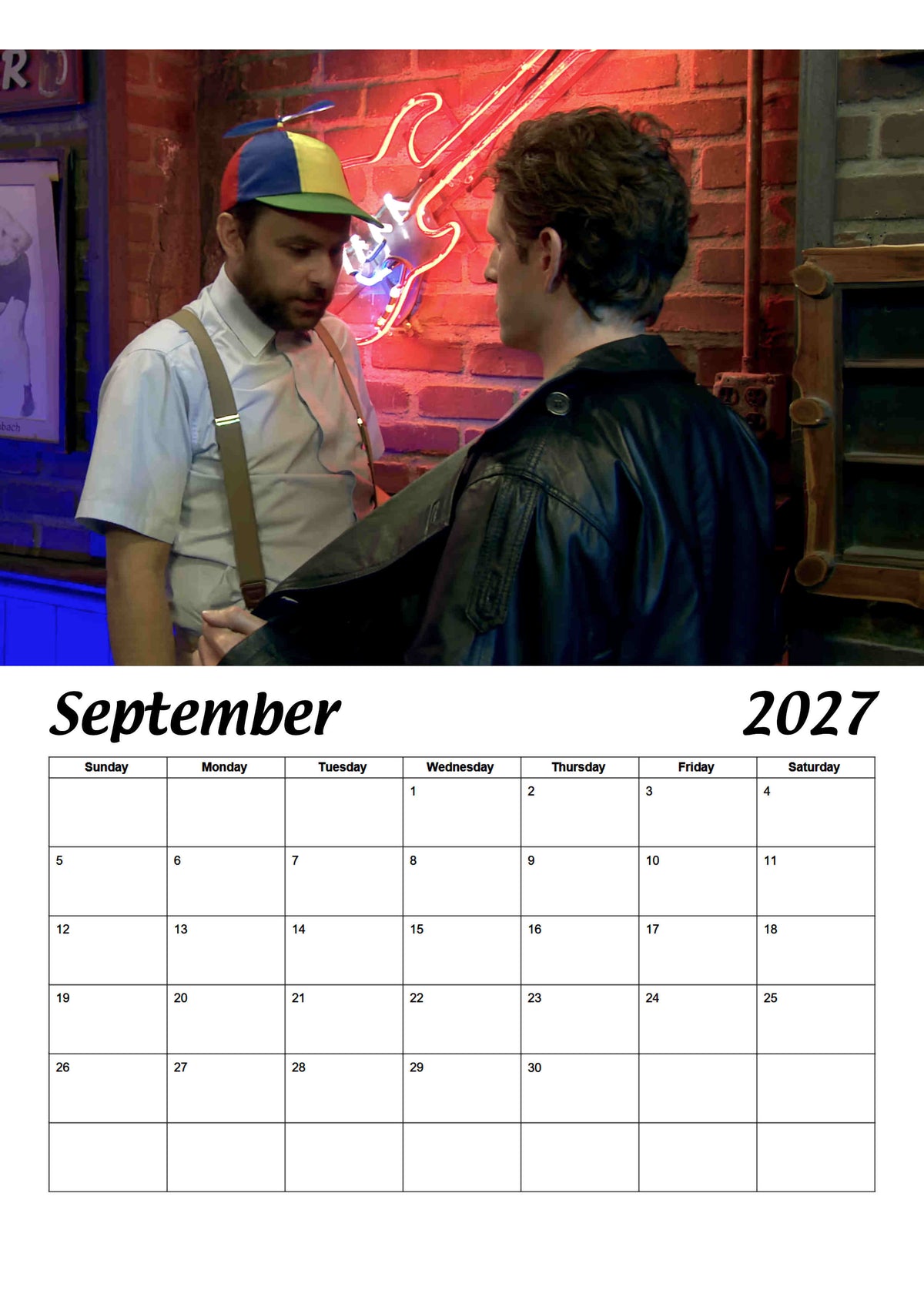 Its Always Sunny, No Context, 2027 Wall calendar