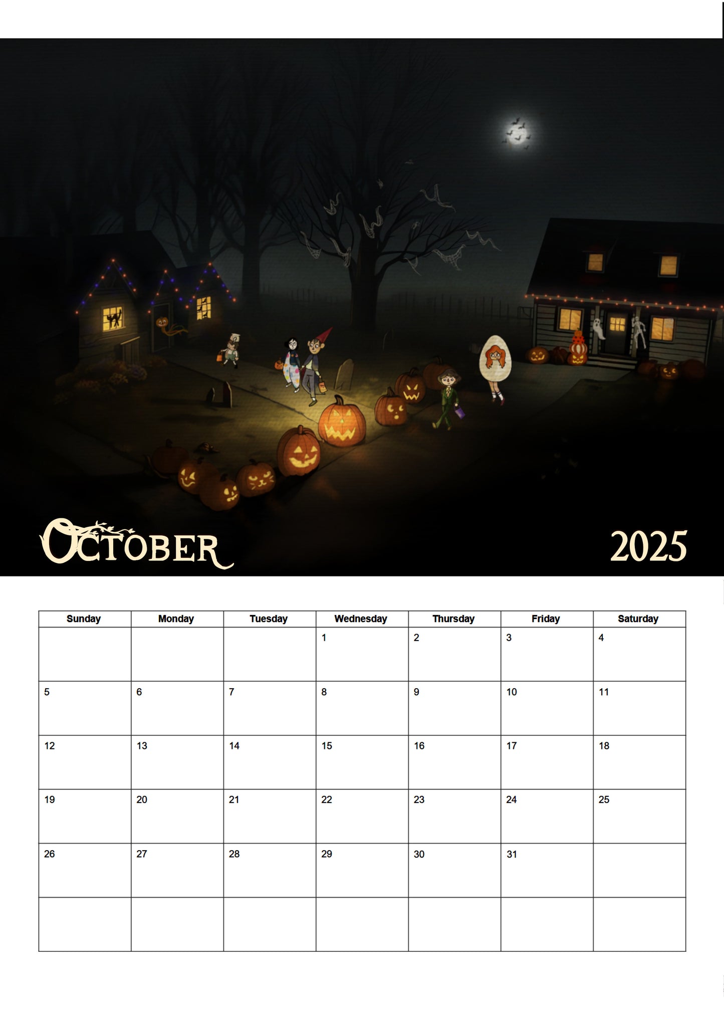 Over The Garden Wall | 2025 Wall Calendar