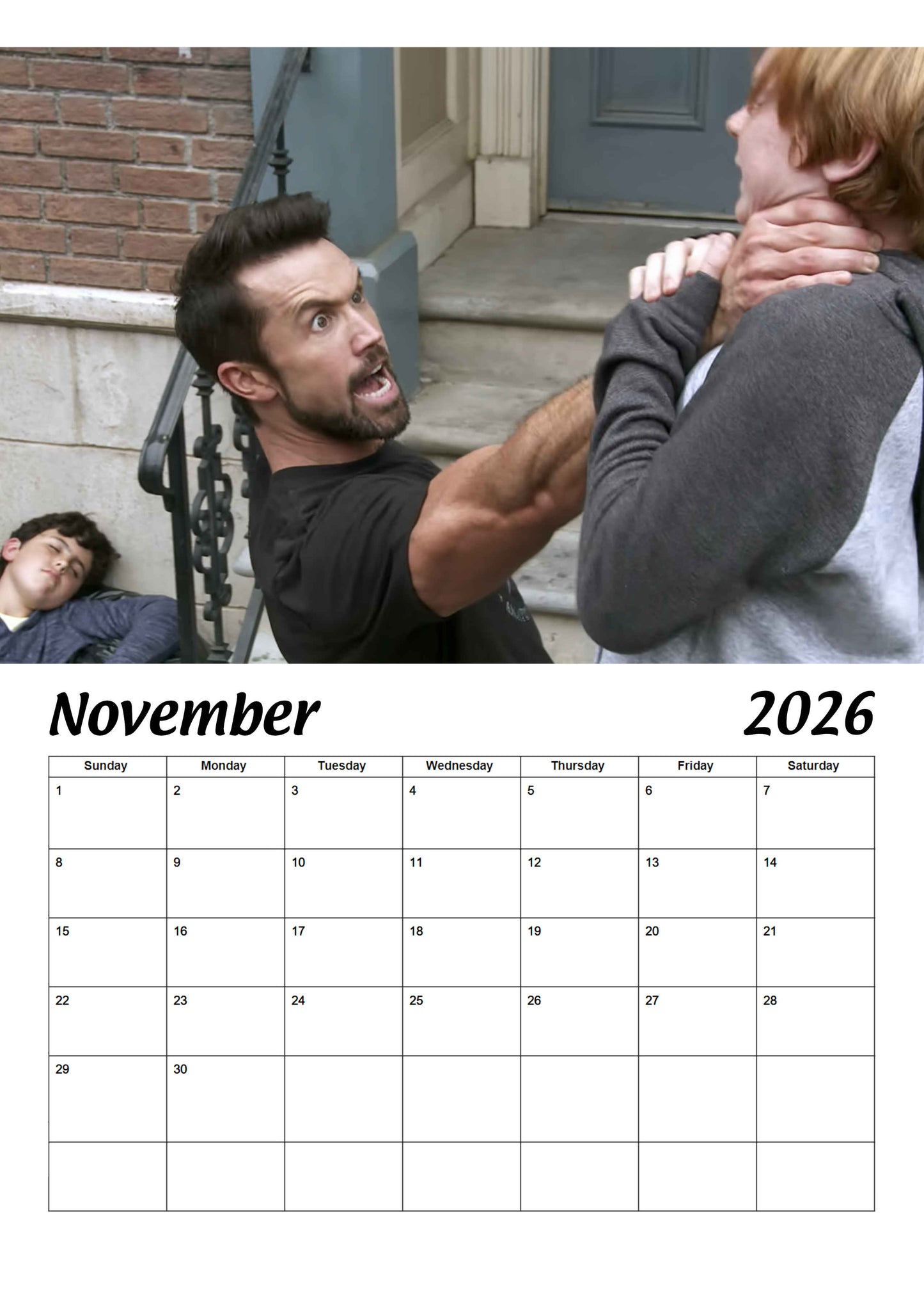 Its Always Sunny, No Context, 2026 Wall calendar
