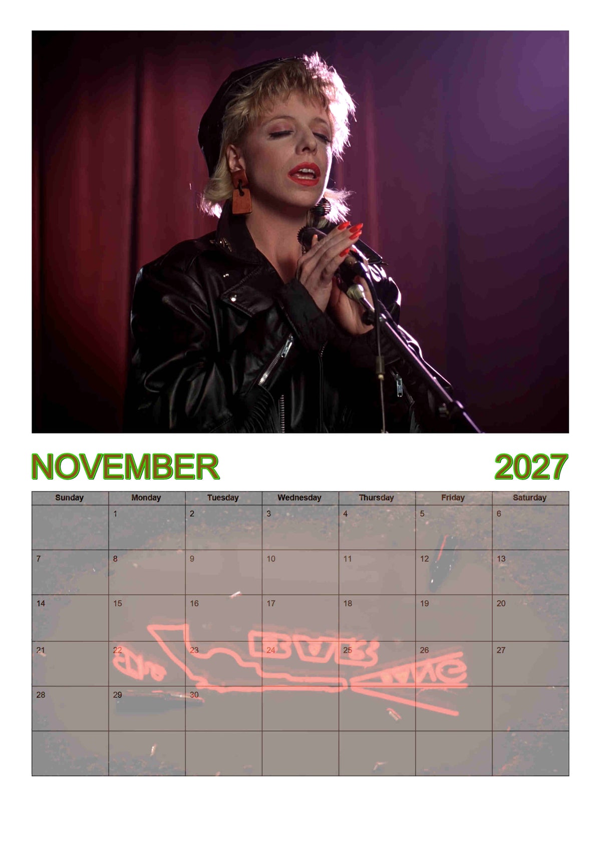 She-Hunks of Twin Peaks, 2027 Wall calendar