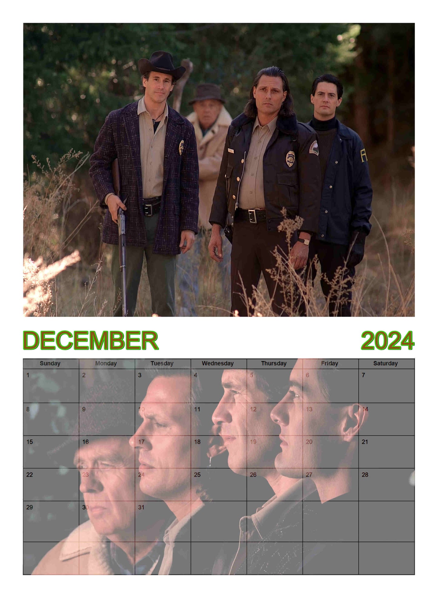 Preview of the month of December featuring Harry, Doc Hayward, Dale and Hawk