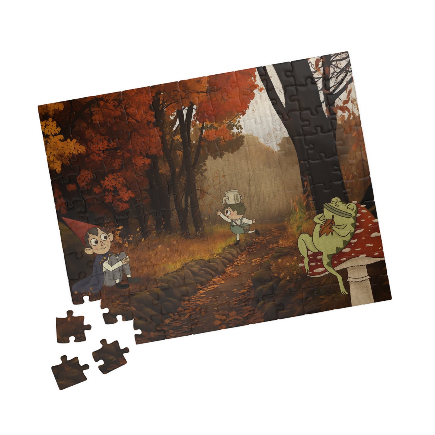 Over The Garden Wall - 110, 252, 500 and 1000 piece Autumnal jigsaw puzzle