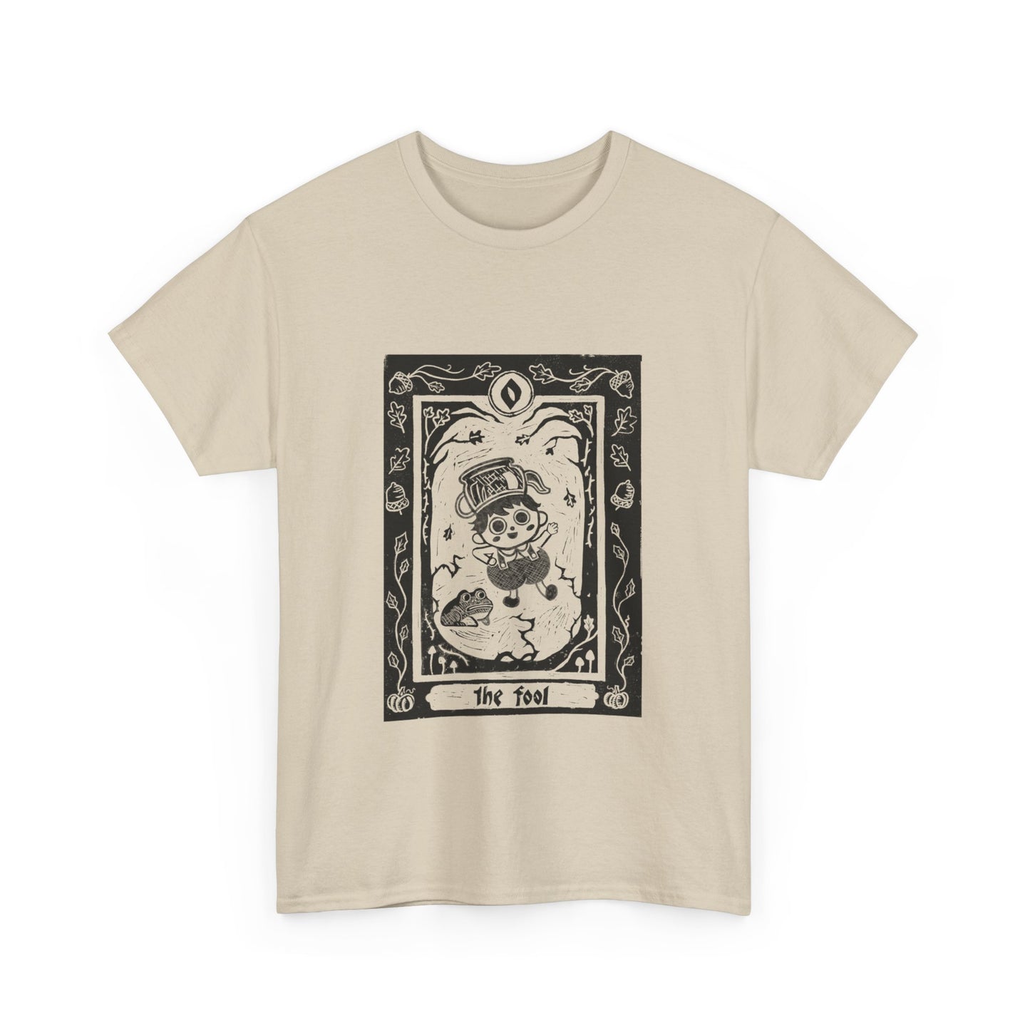 Over the Garden Wall | The Fool | Lino Print T shirt