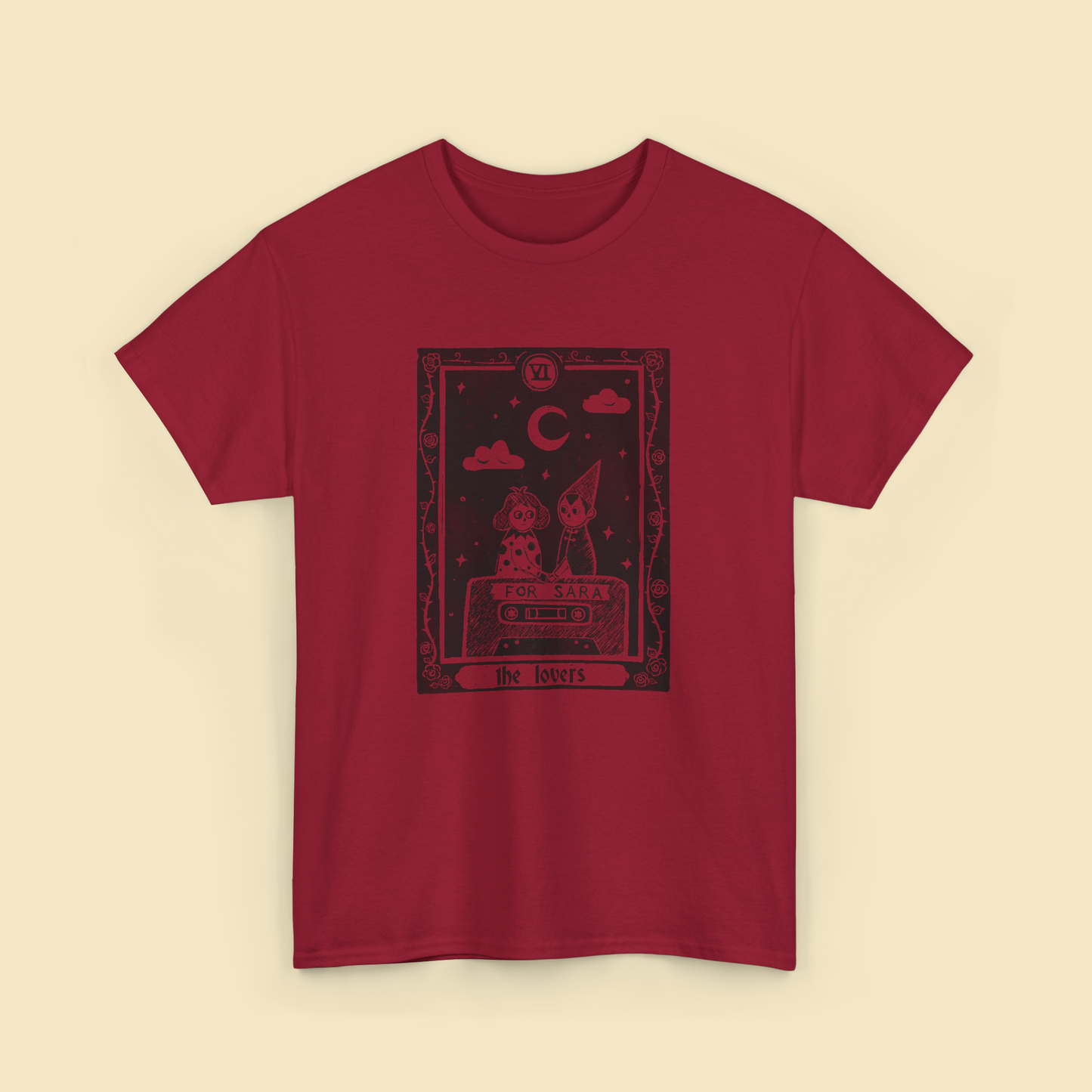 Over the Garden Wall | The Lovers | Lino Print T shirt