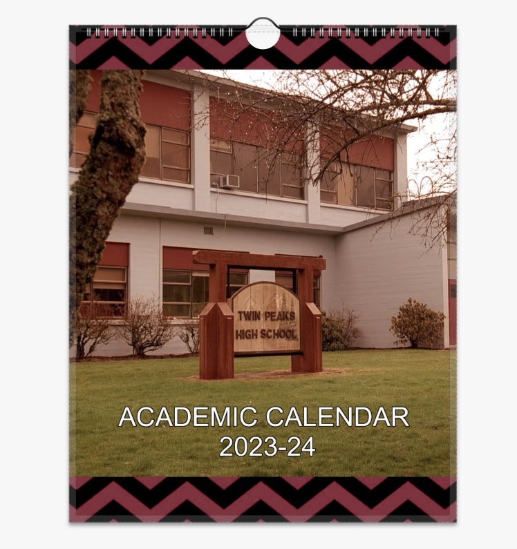 Front cover of the Twin Peaks academic calendar