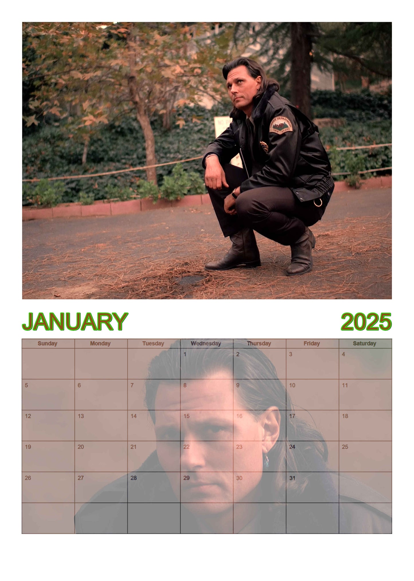 Hunks of Twin Peaks | Wall calendar | 2025 version