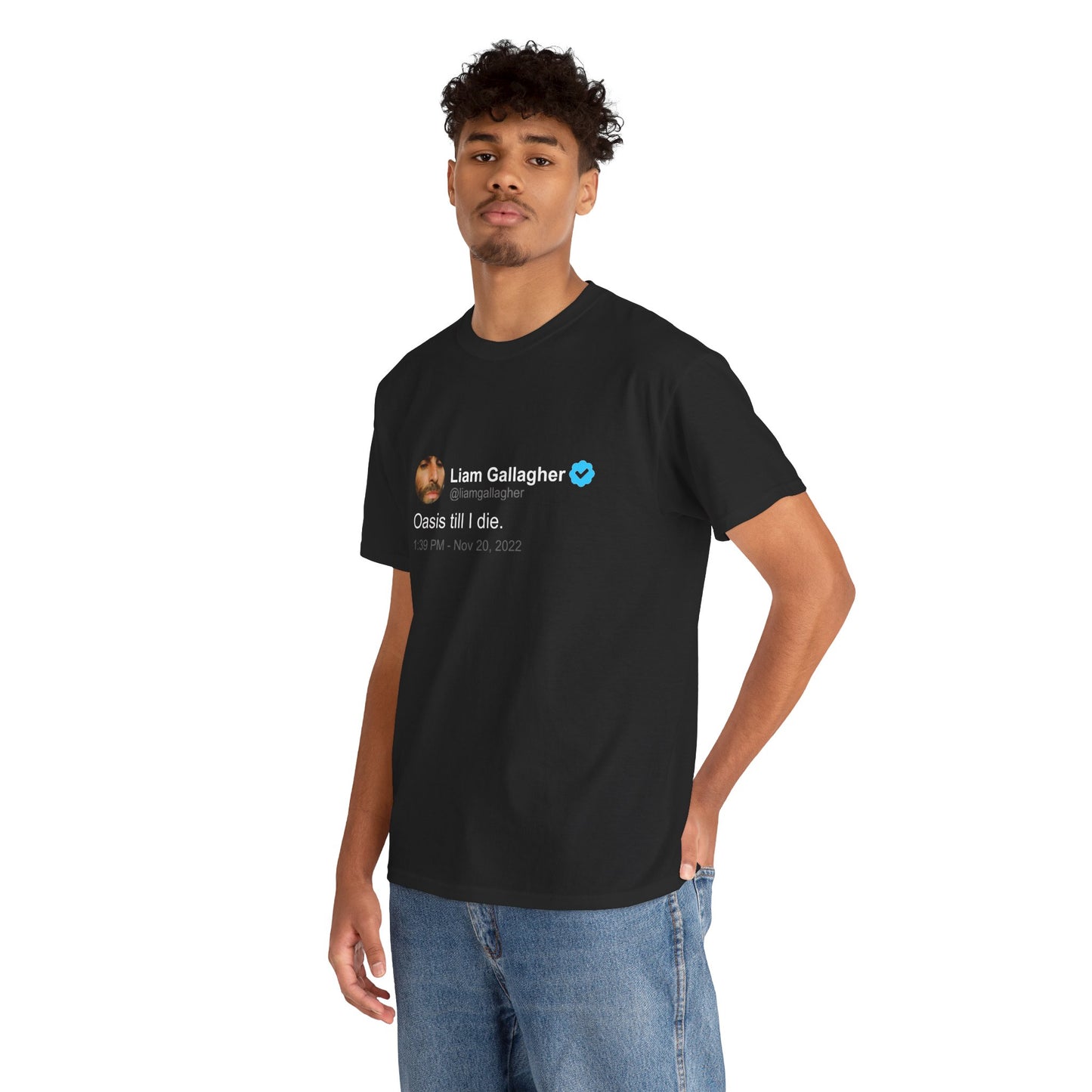 Liam Gallagher T Shirt | Twitter Classics | Oasis Til I Die