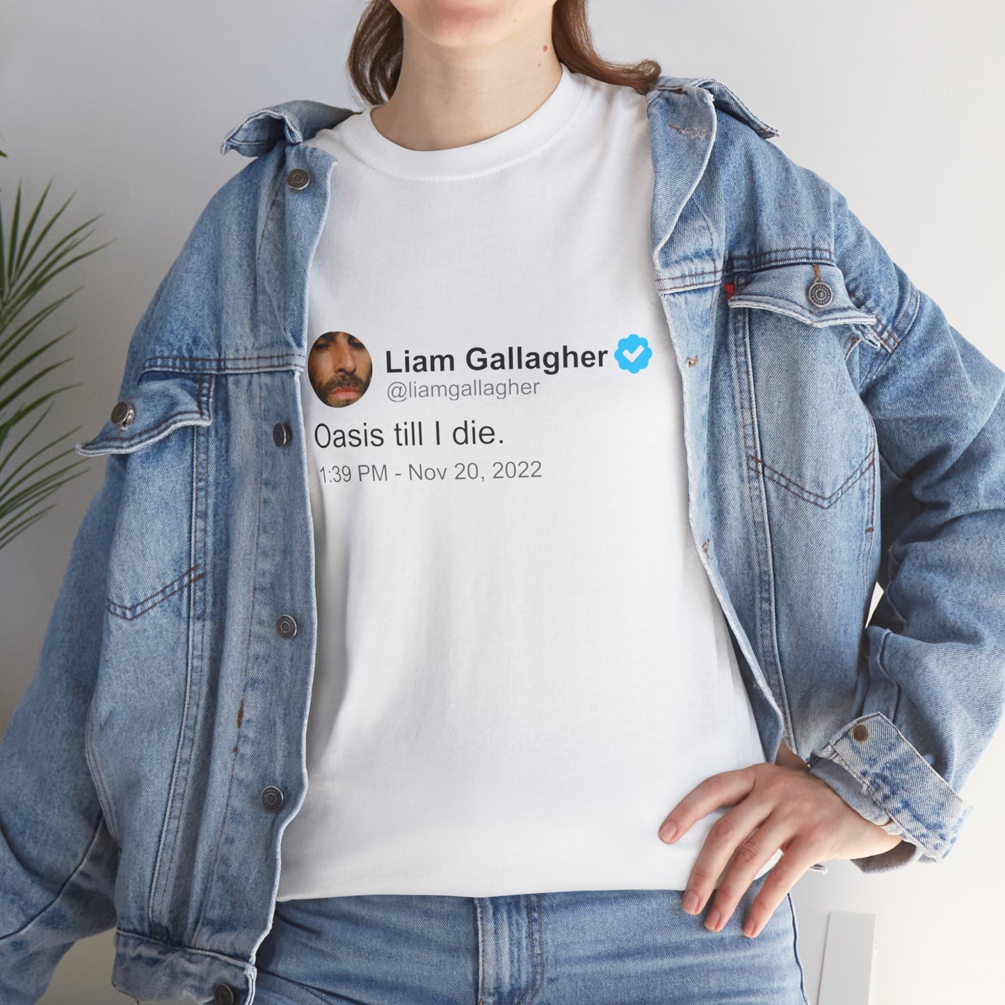 Liam Gallagher T Shirt | Twitter Classics | Oasis Til I Die