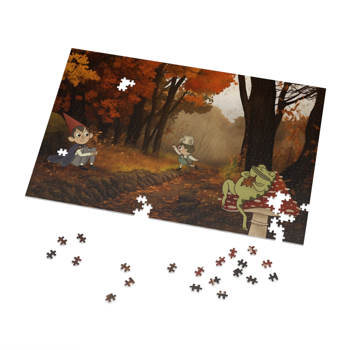 Over The Garden Wall - 110, 252, 500 and 1000 piece Autumnal jigsaw puzzle