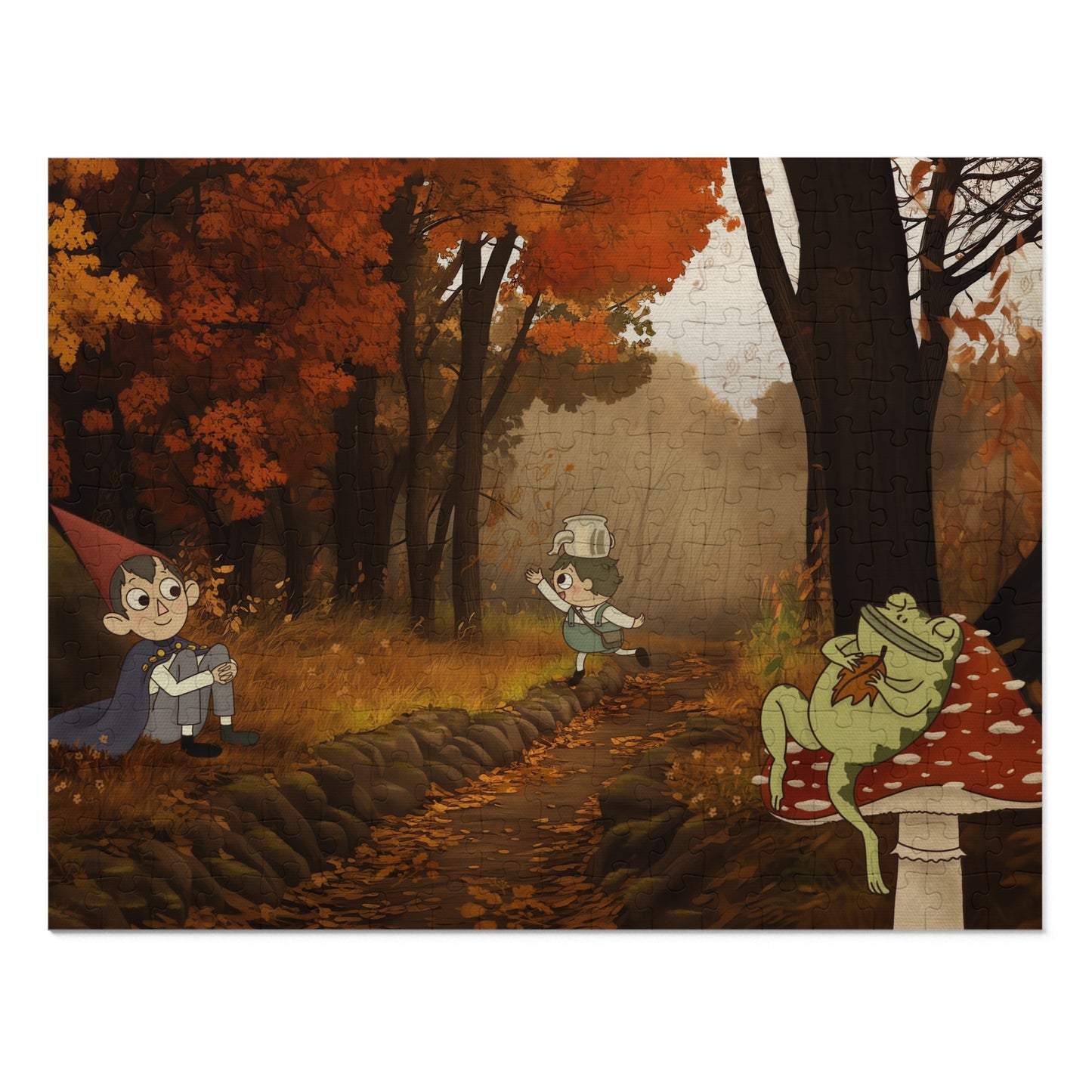 Over The Garden Wall - 110, 252, 500 and 1000 piece Autumnal jigsaw puzzle