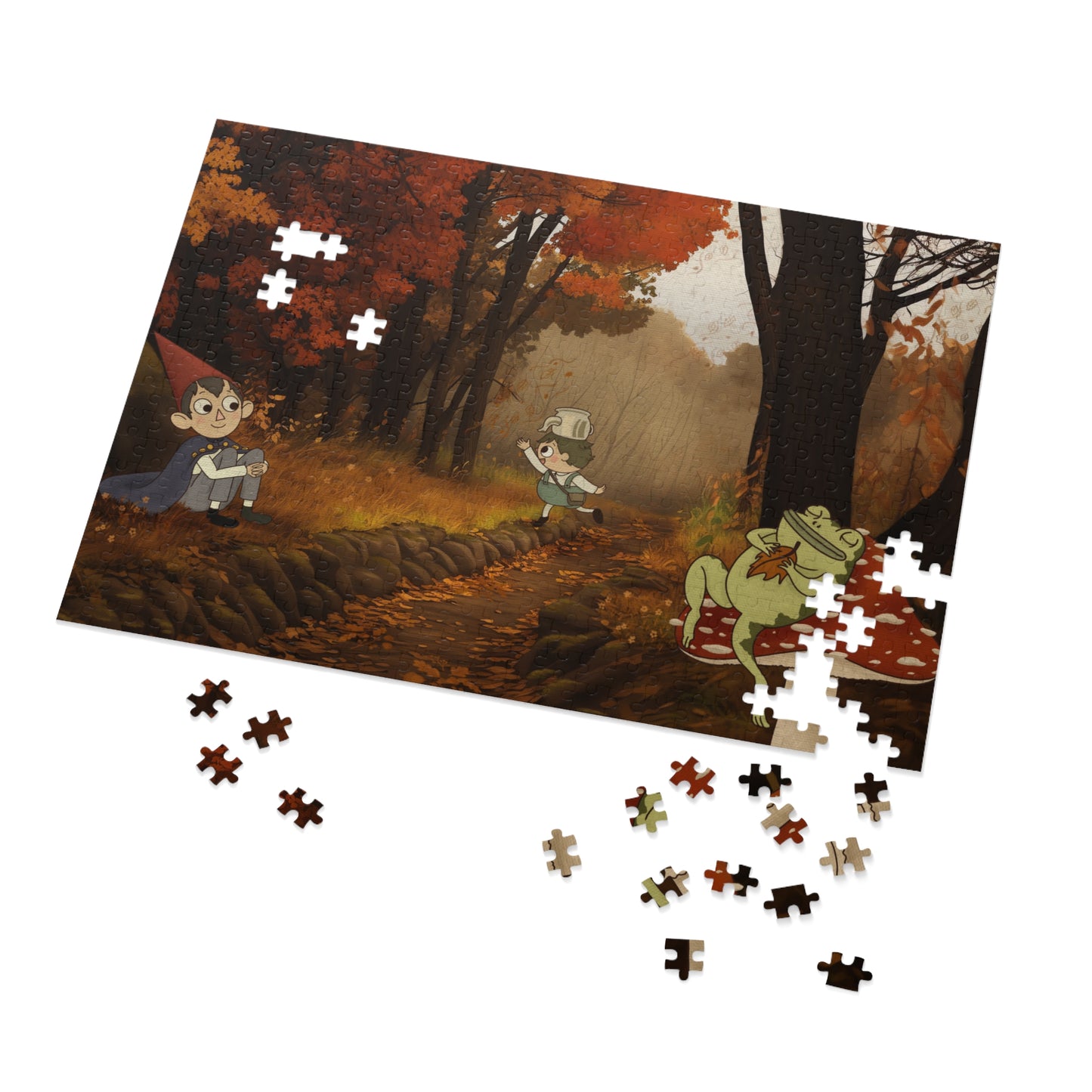 Over The Garden Wall - 110, 252, 500 and 1000 piece Autumnal jigsaw puzzle