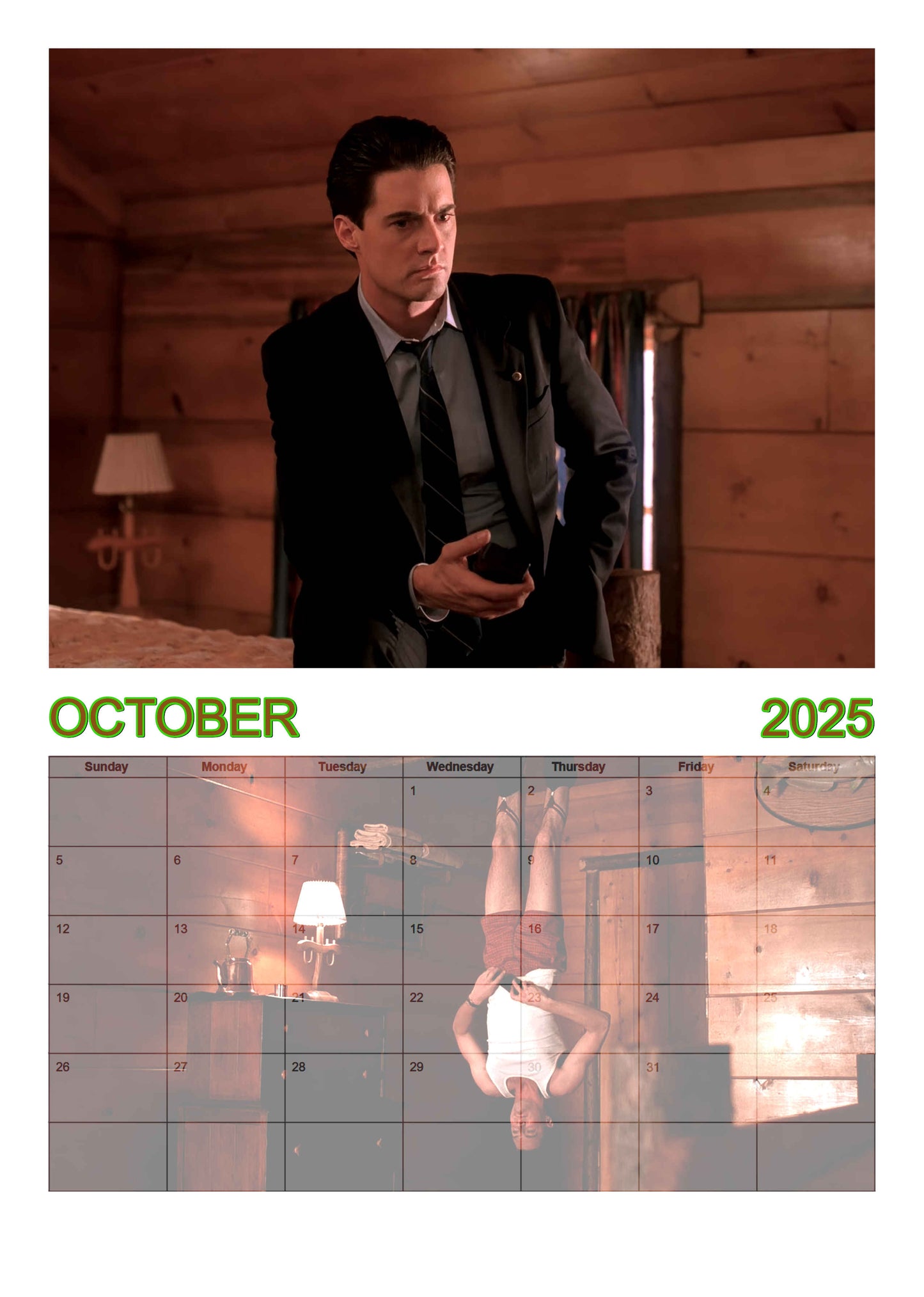 Hunks of Twin Peaks | Wall calendar | 2025 version