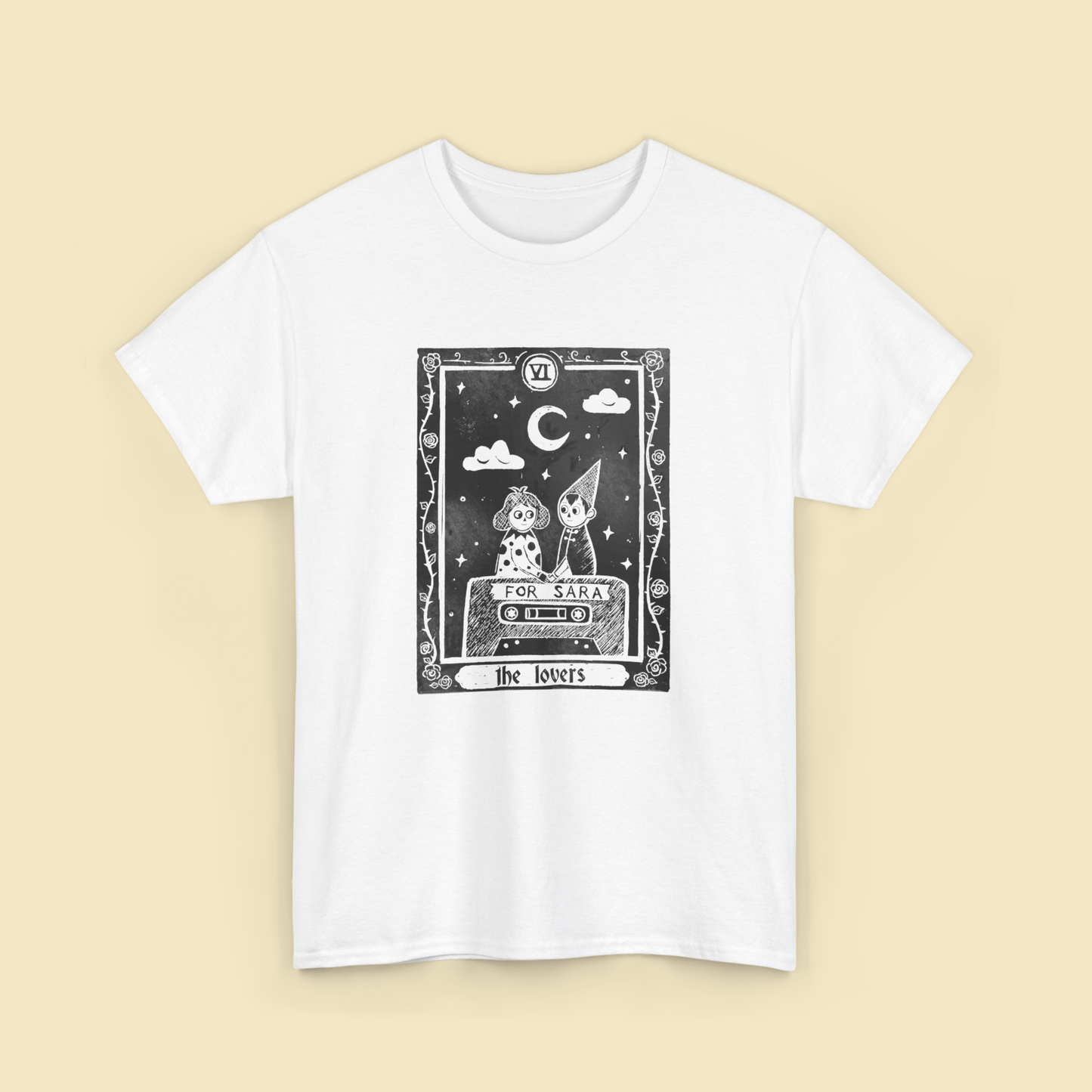 Over the Garden Wall | The Lovers | Lino Print T shirt