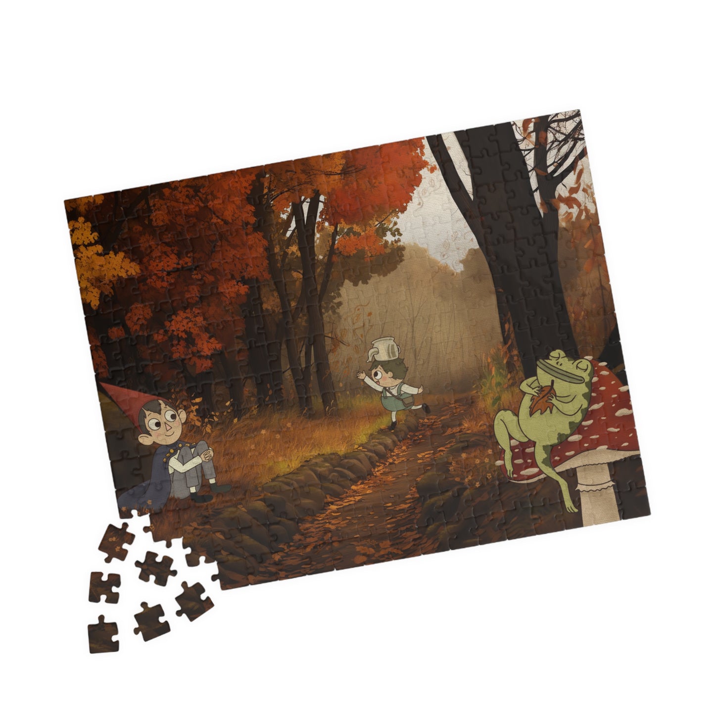 Over The Garden Wall - 110, 252, 500 and 1000 piece Autumnal jigsaw puzzle